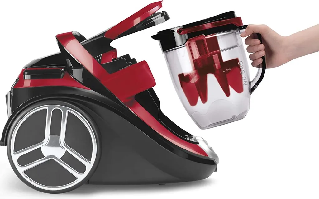 Rowenta RO7649 Silence Force Cyclonic Parkett | Beutelloser Staubsauger | Vacuum-Cleaner | Sehr Leise | 2,5L Staubvolumen | Tierhaar | Auto | Schwarz/Rot – Bild 2