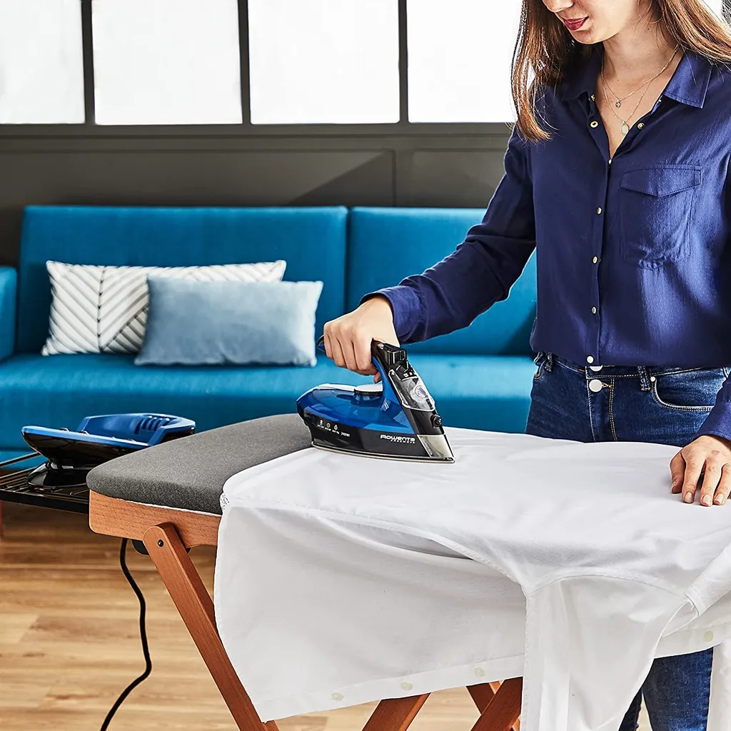 Rowenta DE5010 Dampfbügeleisen Ohne Schnur Mit Ladestation Blau Schwarz – Bild 14