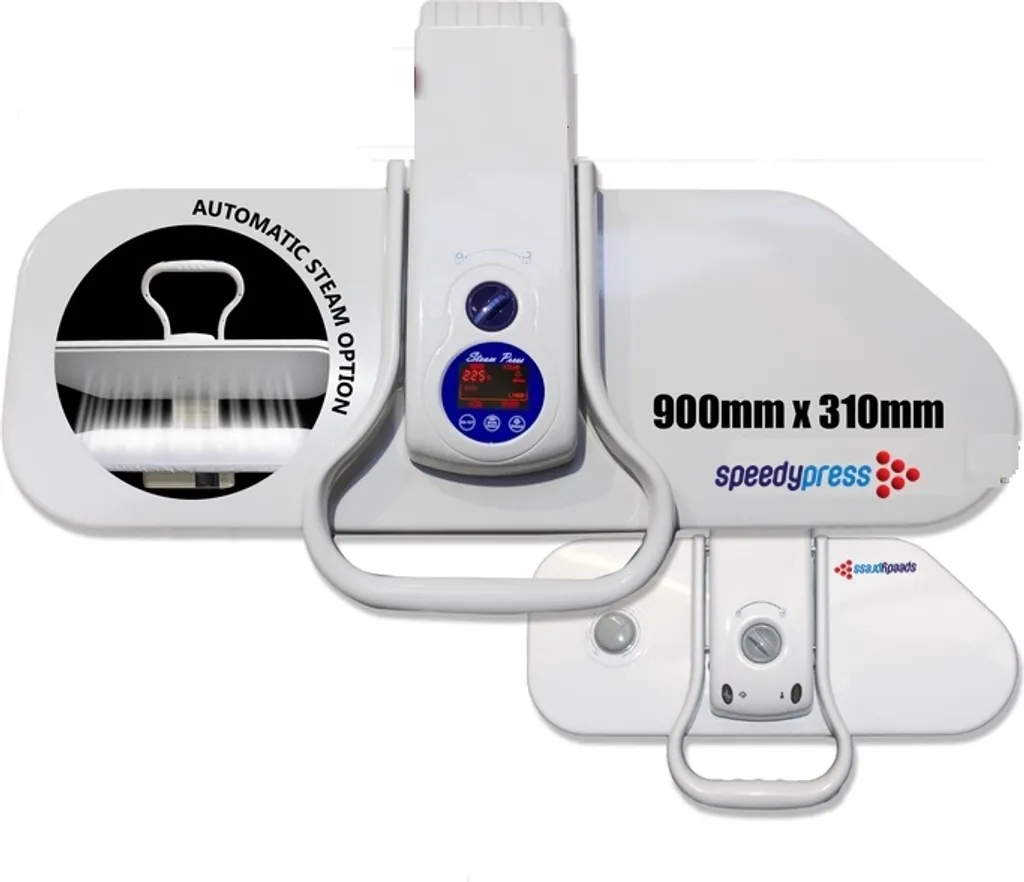 Dampfbügelpresse Ultra XL Von Speedypress - Die Größte & Fortschrittschlichste Heimdampfbügelpresse In Europa (90cm Y 31cm; 2.200watt) Für Superschnelles Bügeln (+ Ersatzabdeckung & Schaumstoff-Unterfilz UVP 45,00 € + Weiteres Zubehör GRATIS) – Bild 2