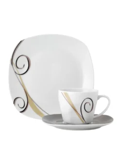 Van Well 18tlg. Kaffeeservice Porzellan Weiß 18 Tlg.