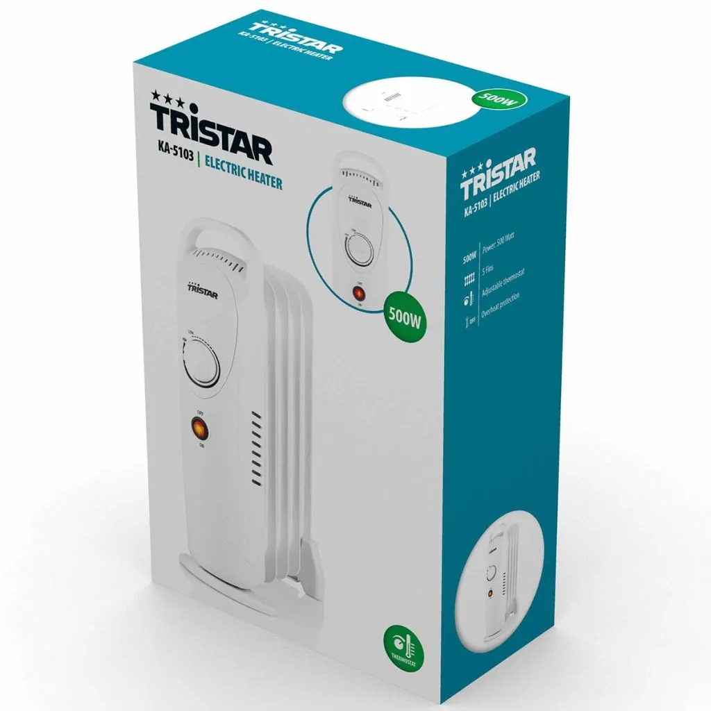 Tristar Elektroheizung Mini-Ölradiator 5 Rippen KA-5103 500 W – Bild 4