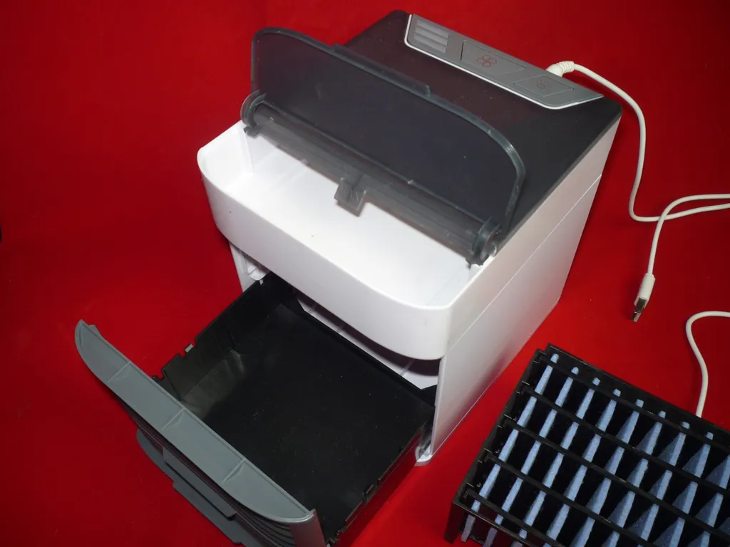 Mini Luftkühler Air Cooler Tisch-Ventilator Mit Befeuchtung Version 2 – Bild 3