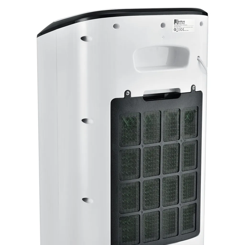 Juskys Mobile Klimaanlage Mit Fernbedienung, Schwingfunktion & Timer – Klimagerät 65 Watt 76 Cm – Luftkühler 3 Geschwindigkeiten – Weiß – Bild 12