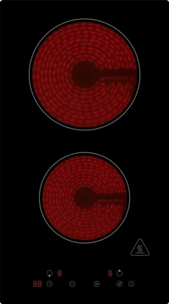 Respekta Kochfeld Autark Glaskeramik Einbau Kochplatte Touch 2 Platten Rahmenlos