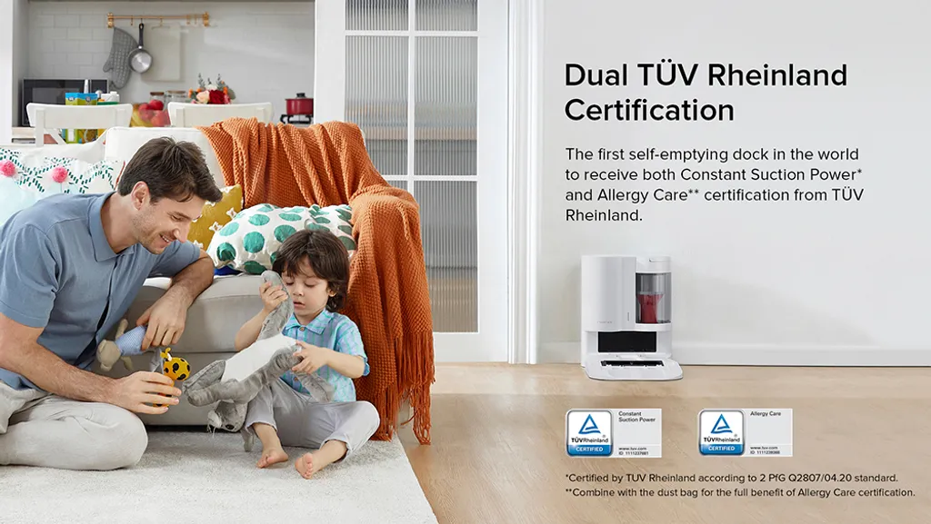 Roborock S7 Auto-Entleerungsstation Absaugstation Intelligente Staubsammlung Konstante Saugleistung Allergiepflege - Weiß – Bild 6