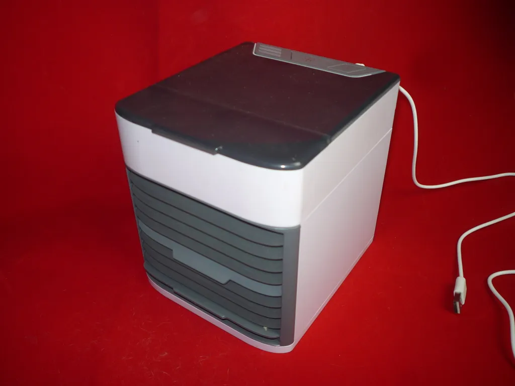 Mini Luftkühler Air Cooler Tisch-Ventilator Mit Befeuchtung Version 2 – Bild 7