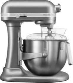 KitchenAid Küchenmaschine HEAVY DUTY 6,9 Liter Mit Schüsselheber 5KSM7591XESL Silber