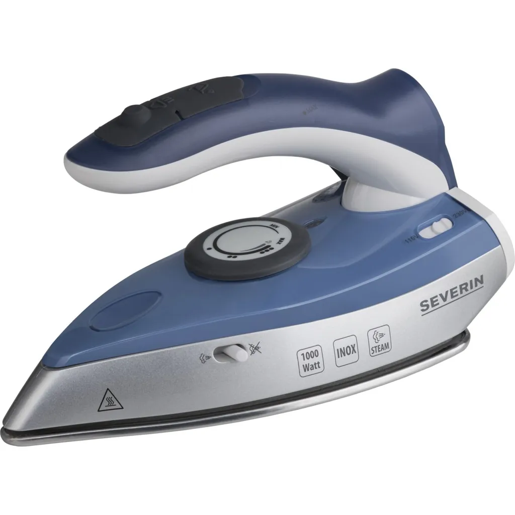 SEVERIN Reise-Dampfbügeleisen BA 3234 Silber / Blau – Bild 2