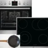 AEG - Kombi3025P (EPS33102ZM + HE604062XB) - Einbau-Herdset + Wok 28 Cm