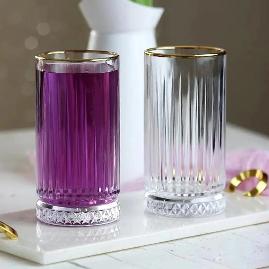 Pasabahce Elysia Golden Touch Long Drink Gläser 4-teiliges Set Mit Goldrand 280ml – Bild 7