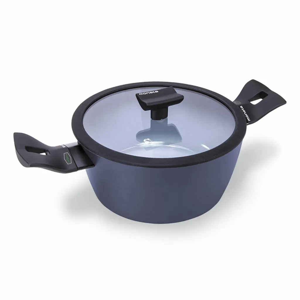 Moneta Aria Kochset, 5-tlg., Kochtopf, Bratpfanne, Topf, Pfanne, Stieltopf, Deckel, Aluminium, 0014126573 – Bild 3