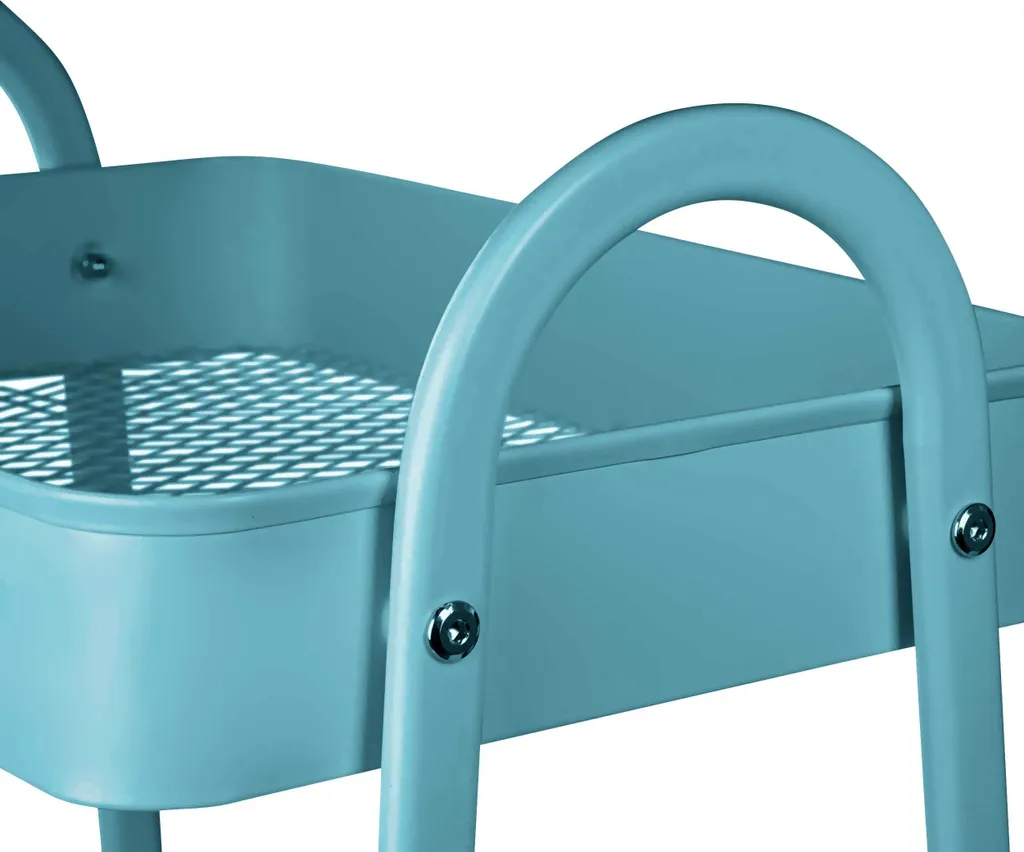 ONVAYA® Servierwagen Silvio | Beistellwagen | Blau | 30,5 X 45 X 77 Cm | 3 Fächer | Multifunktionswagen | Transportwagen | Allzweckwagen | Küchentrolley | Nischenregal – Bild 5