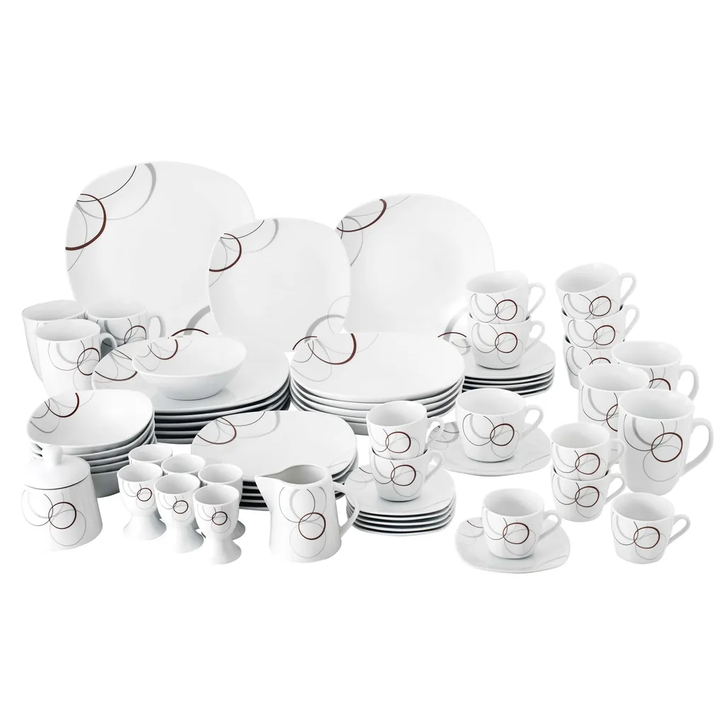 Kombiservice 62 Tlg. Palazzo, Eckige Form – Bild 2