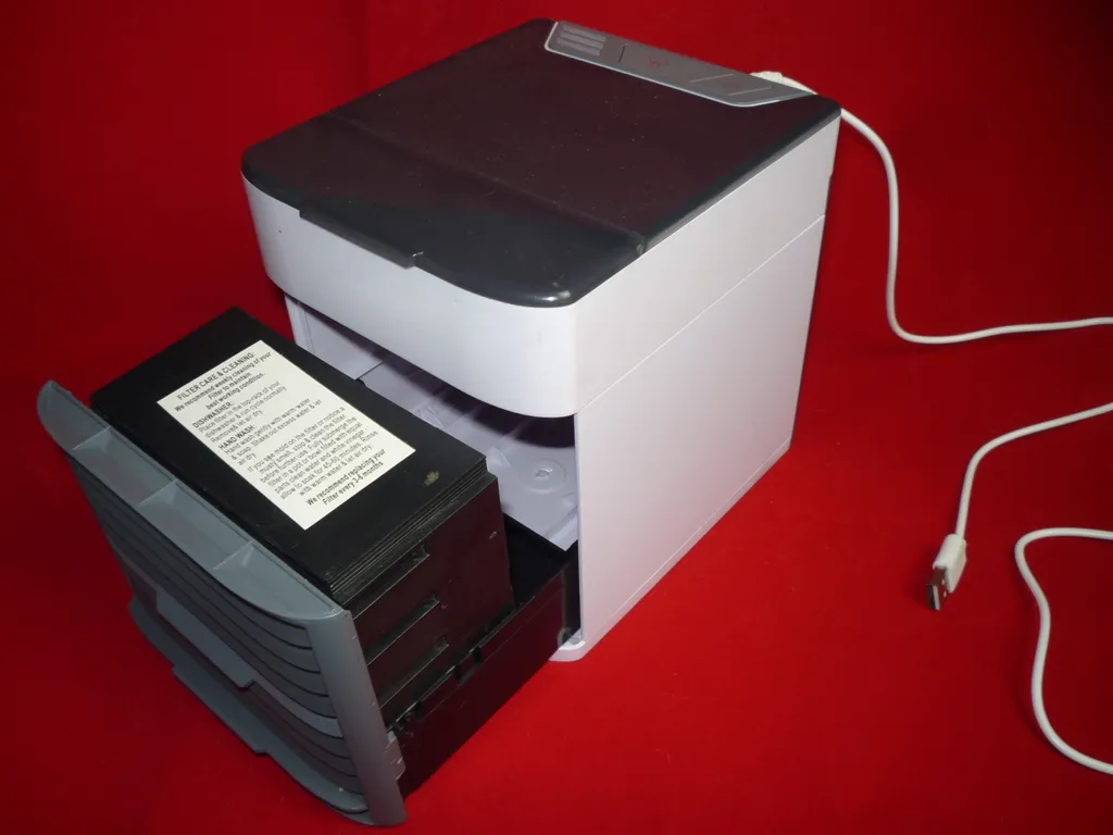 Mini Luftkühler Air Cooler Tisch-Ventilator Mit Befeuchtung Version 2 – Bild 6