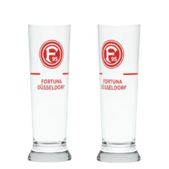 Fortuna Düsseldorf Weizenbierglas 2er-Set Fussball Klar