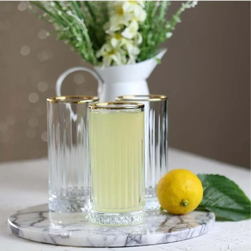 Pasabahce Elysia Golden Touch Long Drink Gläser 4-teiliges Set Mit Goldrand 280ml – Bild 11