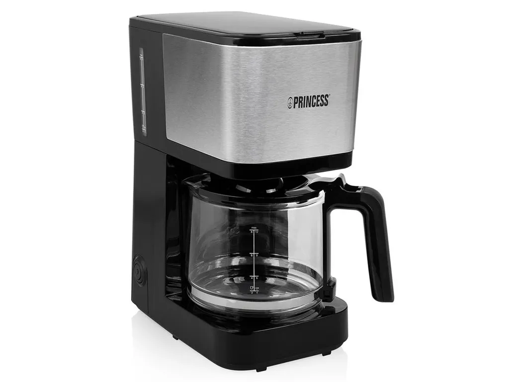 Princess Kaffeemaschine Edelstahl Set Mit Glaskanne Für 12 Tassen & 2x Permanentfilter – Bild 2