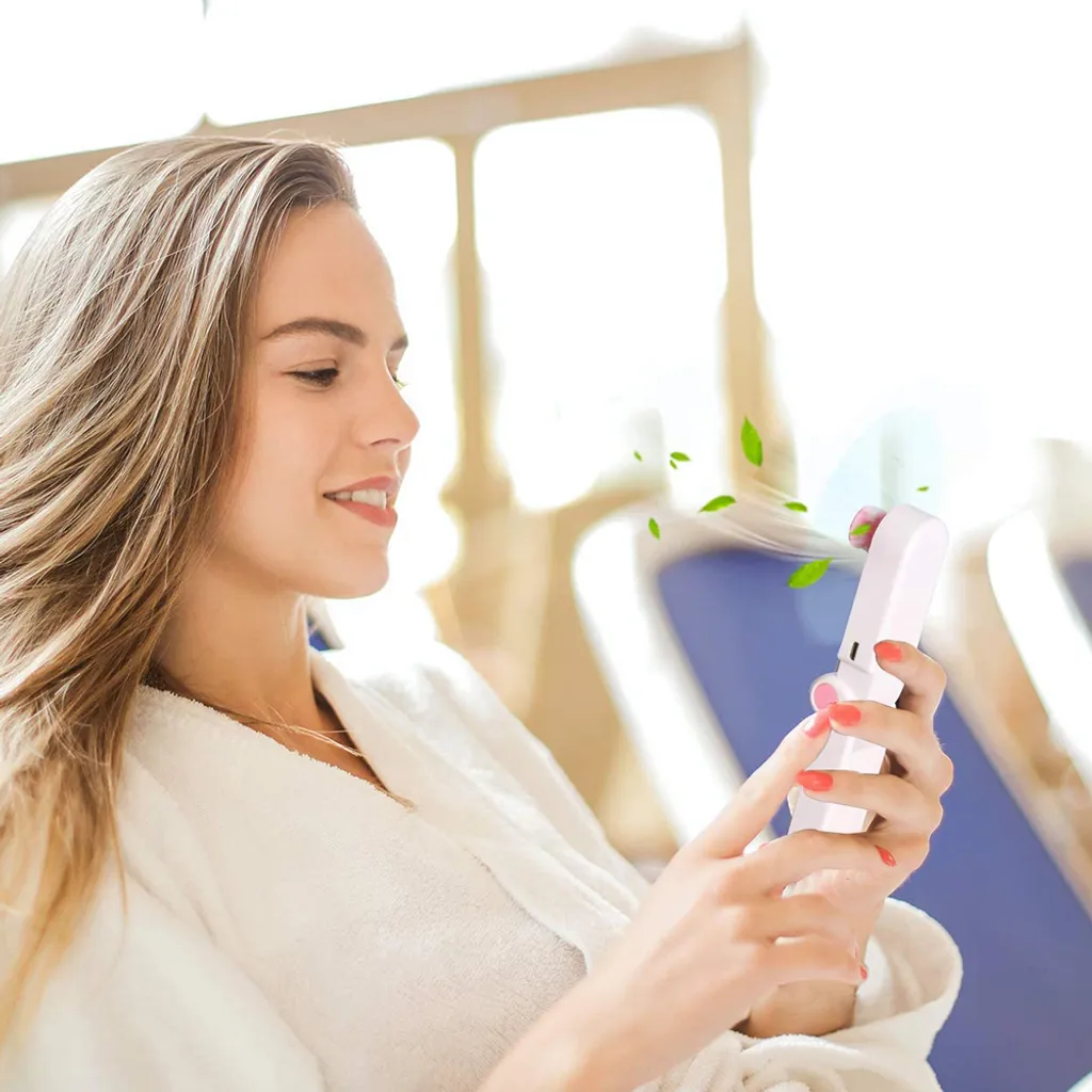 Tragbarer Mini Lüfter Klein Faltbarer Handventilator Wieder Aufladbarer Persönliche Taschenventilator Batterie Betriebener Reise Ventilator USB Schreibtisch-Fan Für Büro, Haus, Outdoor – Bild 9