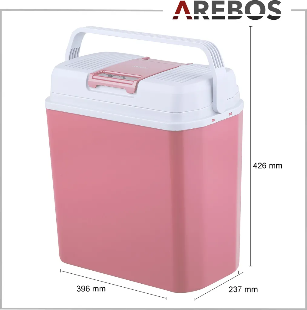 AREBOS 20 Liter Kühlbox Elektrisch, Klein, Zum Kühlen Und Warmhalten, Mit ECO Modus, 12/230 V Für Auto Und Steckdose, Kühltasche, Isoliertasche – Bild 5