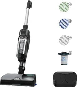 Rowenta X-COMBO ALLERGY GZ3039WO, Beutellos, Schwarz, Blau, 0,55 L, Trocken&Nass, Zyklonal, 79 DB