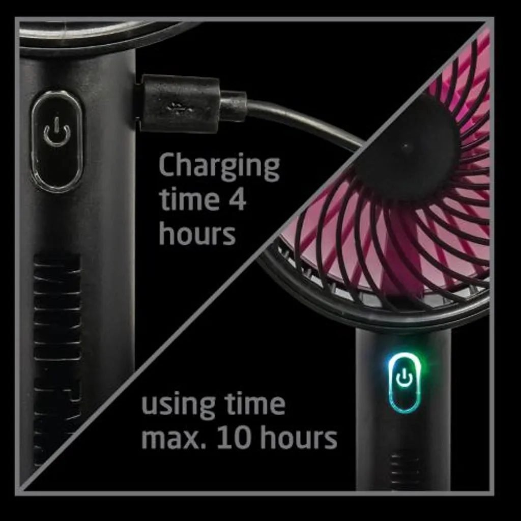 KOENIC Mini USB Handventilator Schwarz – Bild 6