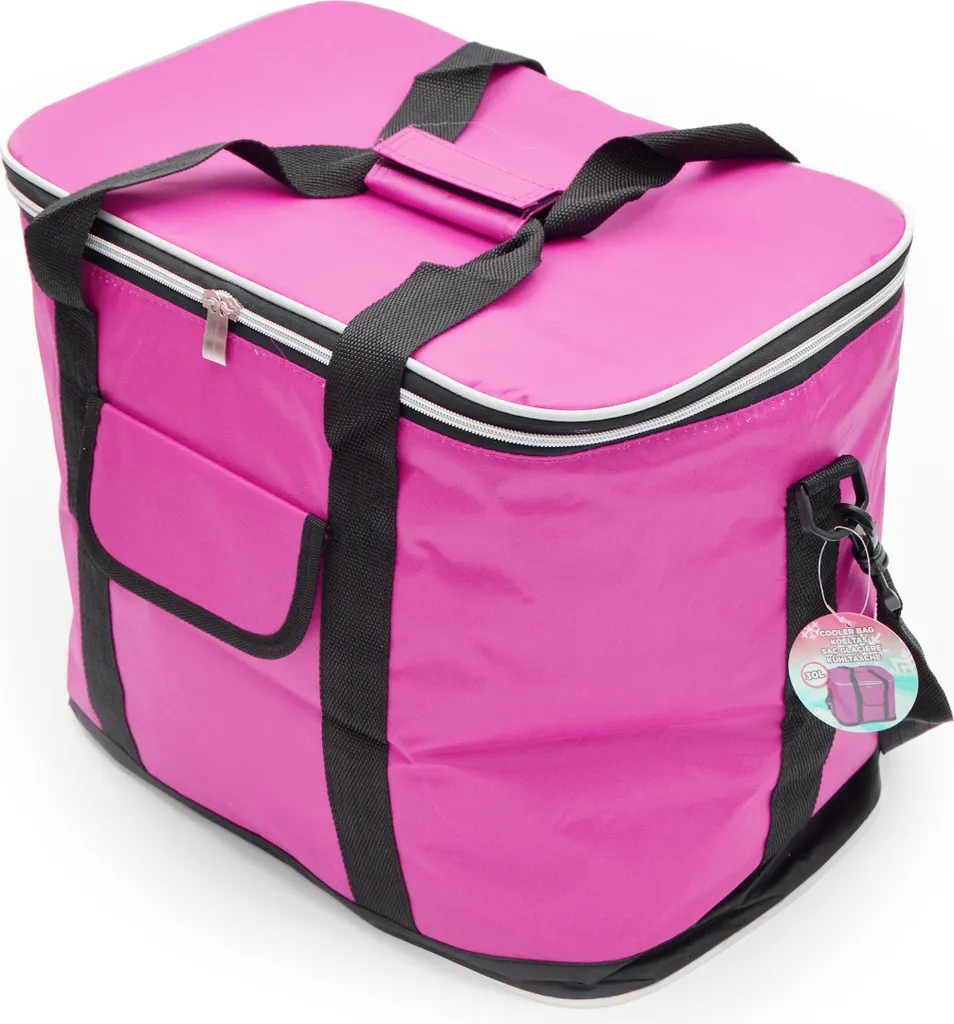Kühltasche 30L Mit Schultergurt, XXL Isolier Kühlbox - Fuchsia/ Pink – Bild 2