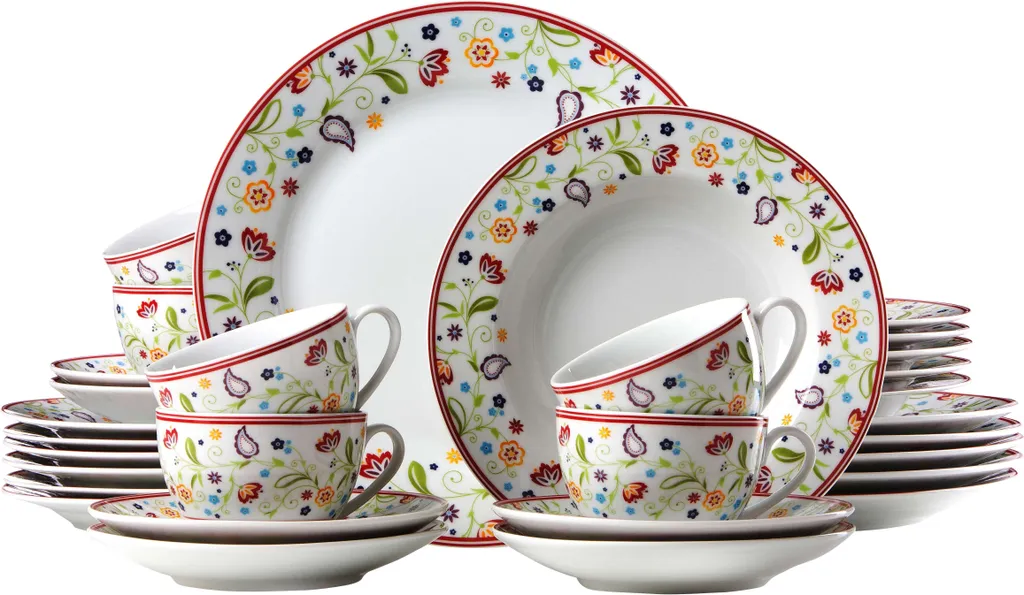 Ritzenhoff & Breker Kombiservice Doppio Shanti, 30-teilig, Porzellangeschirr