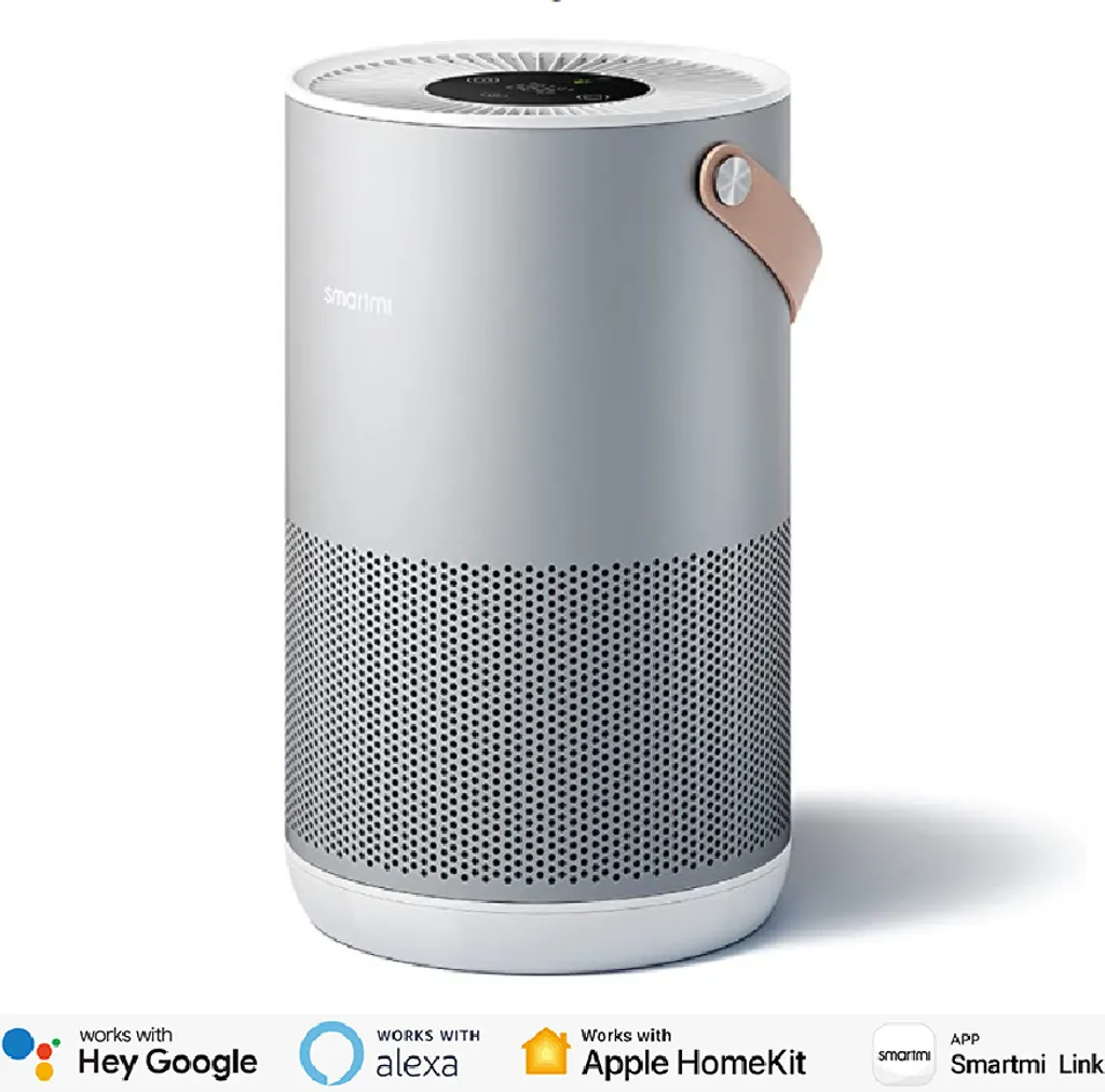 Xiaomi Tragbar Luftreiniger Für Allergiker Haustierenhalter Kühche U. Neue Haus Leise 19dB Smartmi P1 Alexa Google Usw. Steuerung HEPA-Filter Fängt 99,9% Partikel Viren Sauerstoff Versorgung Reiniger Tragegriff Partikellasersensor – Bild 5