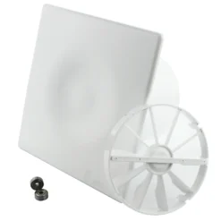 Wohnraumlüfter Lüfter Deckenlüfter Ventilator Badventilator Badlüfter Kugellager Rückstauklappe Ø 100 Mm Zugschalter Hochglanz Weiß