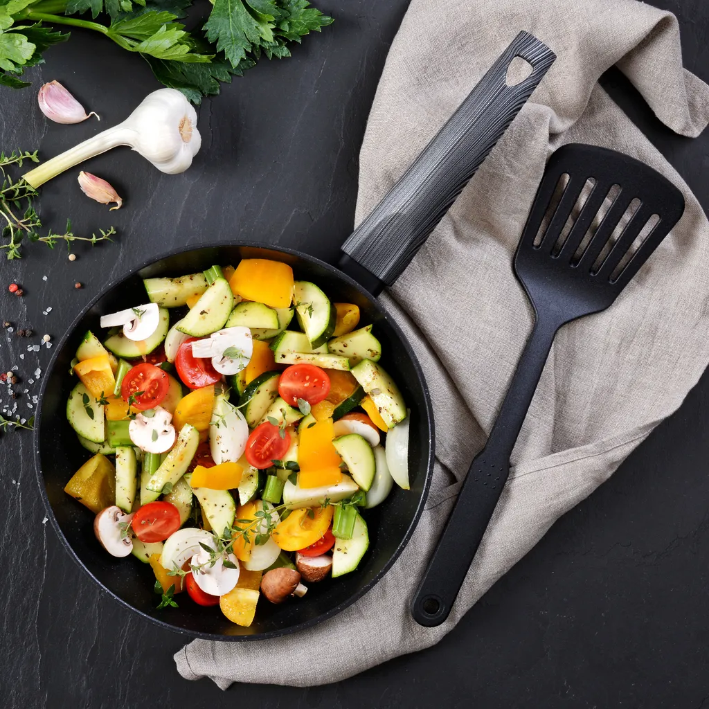 GRÄWE Aluminium-Pfannenset, Ø 20 Cm, Ø 24 Cm, Ø 28 Cm, Beschichtet, 3-teilig, Inkl. Pfannenwender – Bild 7