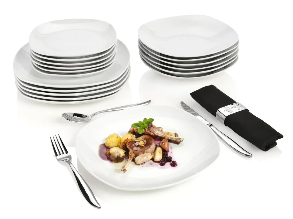Tafelservice "Bilgola" By Sänger, 18 Teilig Für 6 Personen, Im Abgerundetem Design