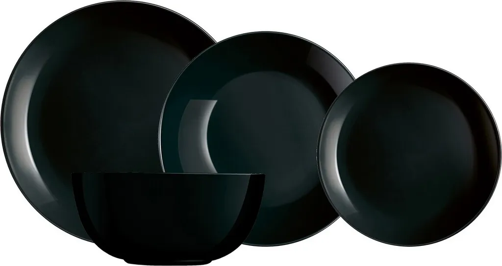 Geschirr Luminarc 9311622 Schwarz Gehärtetes Glas (19 Pcs)