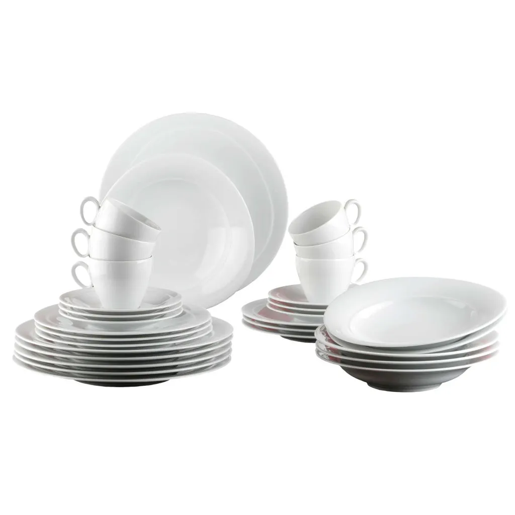 Seltmann Weiden Trio Weiß Kombiservice 30-tlg.