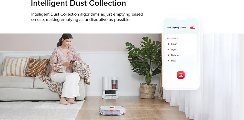 Roborock S7 Auto-Entleerungsstation Absaugstation Intelligente Staubsammlung Konstante Saugleistung Allergiepflege - Weiß – Bild 12