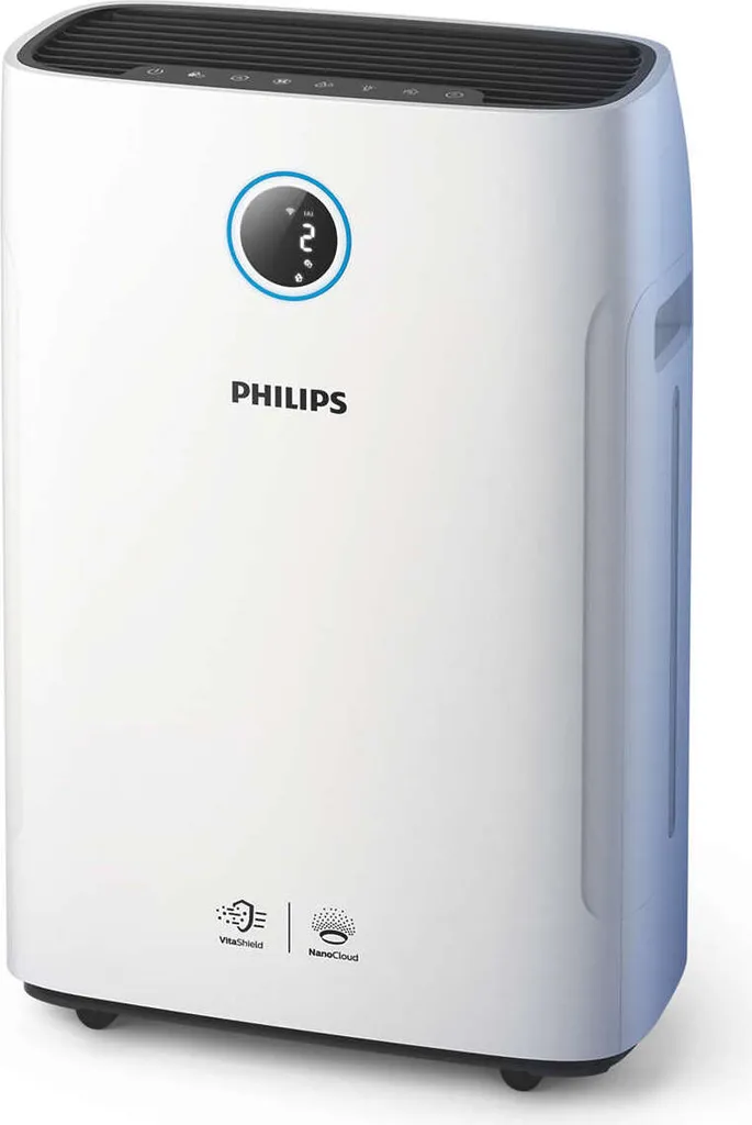 Philips 2-in-1 Luftreiniger Und Befeuchter Series 2000i Smart Mit App-Steuerung, HEPA-Filter, Bis Zu 85 M², Weiß (AC2729/10)