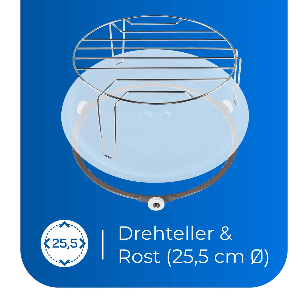 Exquisit Mikrowelle RMW720-3GDIG Schwarz | 20 Liter Nutzinhalt | 700 Watt | Schwarz – Bild 4