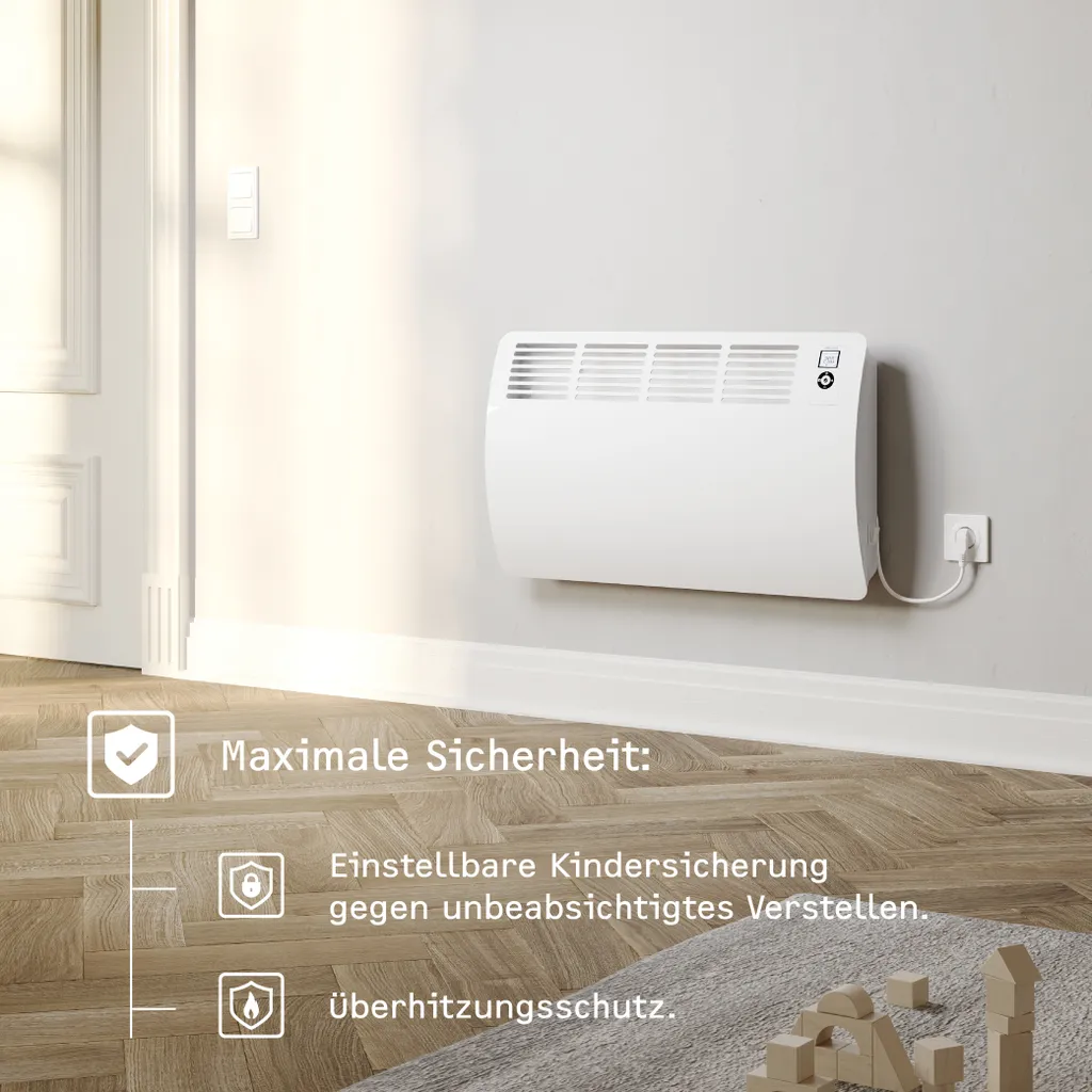 STIEBEL ELTRON Wand-Konvektor CON 30 Premium Für 30 M², 3 KW, Wochentimer, Offene Fenster Erkennung, 237834 – Bild 4