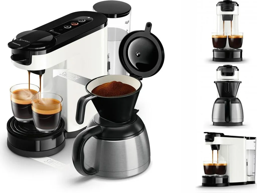 Kaffeemaschine 2 In 1 Senseo Switch Philips HD6592/05, 2 In 1 Mit Filter Und Pod, Isolierte Verse, Crema Plus – Bild 7