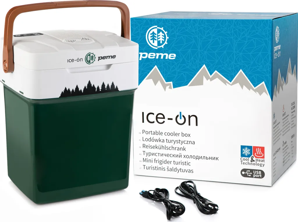 Tragbare Kühlbox Peme Ice-on Mini-Kühlschrank Für Auto Und Camping 32 Liter - In Pine Forest Grün – Bild 7
