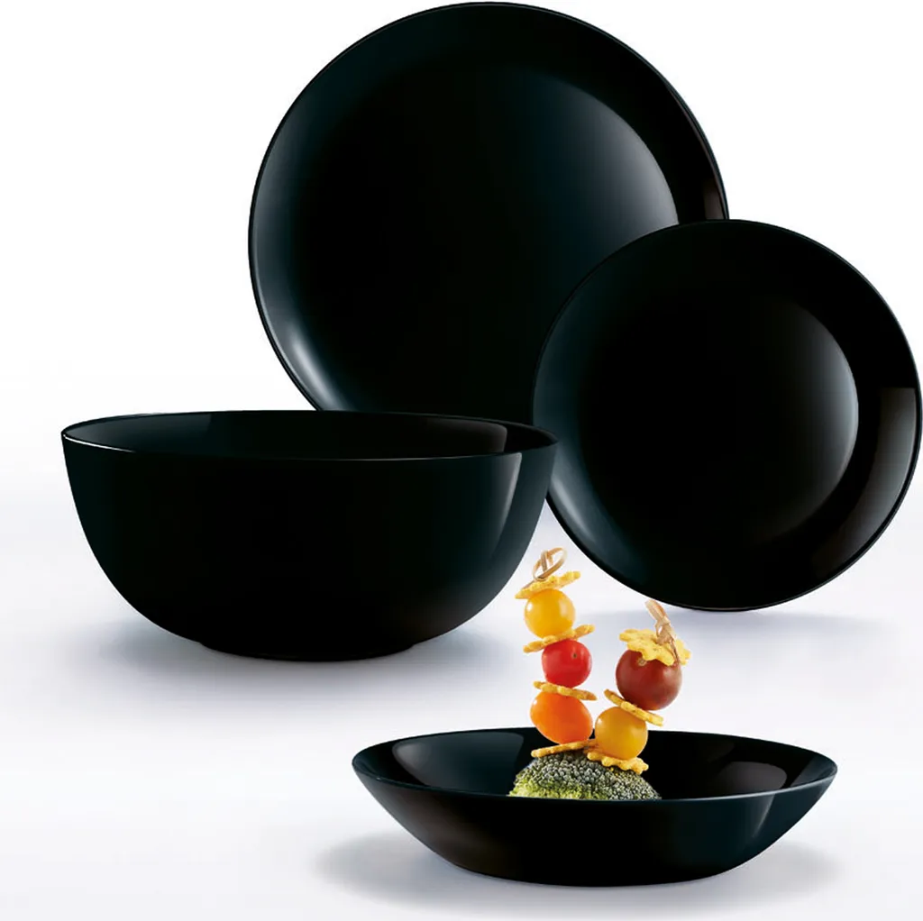 Geschirr Luminarc 9311622 Schwarz Gehärtetes Glas (19 Pcs) – Bild 4