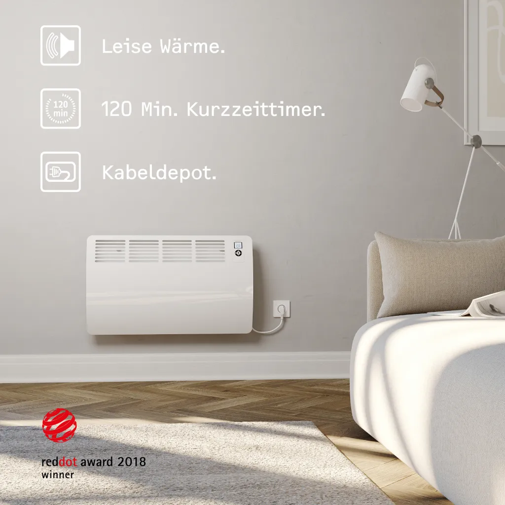 STIEBEL ELTRON Wand-Konvektor CON 30 Premium Für 30 M², 3 KW, Wochentimer, Offene Fenster Erkennung, 237834 – Bild 2