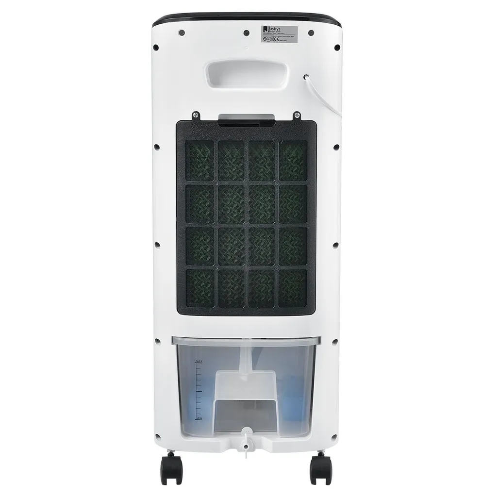 Juskys Mobile Klimaanlage Mit Fernbedienung, Schwingfunktion & Timer – Klimagerät 65 Watt 76 Cm – Luftkühler 3 Geschwindigkeiten – Weiß – Bild 8