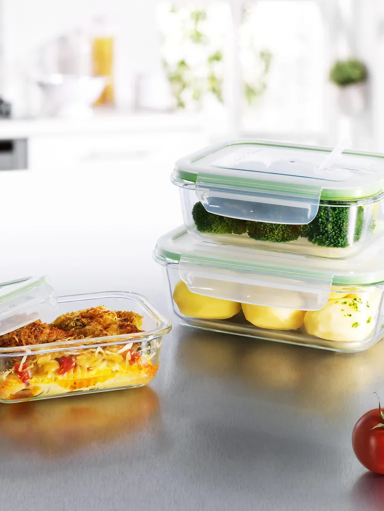 Glas Frischhaltedosen 3er Set Klick-It Gefrierdosen Lunchbox Brotdose Mikrowelle – Bild 16