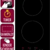 PKM Induktionskochfeld Autark 38cm 2 Zonen Rahmenlos Touch Control Timer