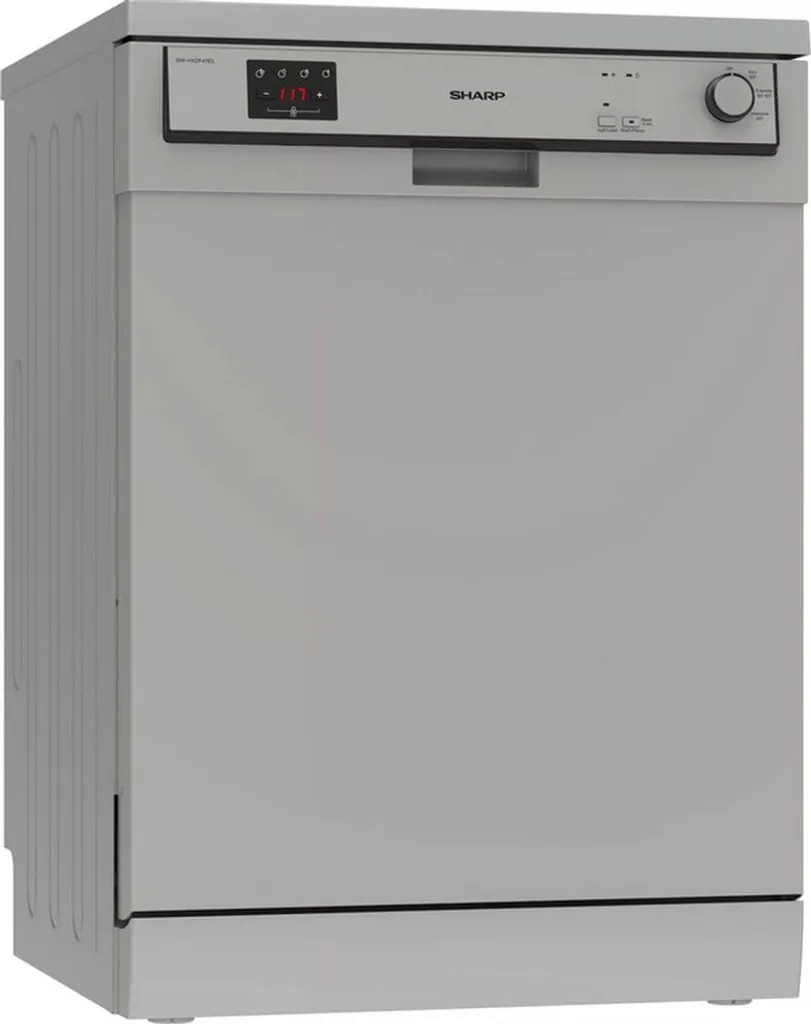 Sharp - QW-HX12F47ES-DE - Stand-Geschirrspüler - Silber - 60 Cm
