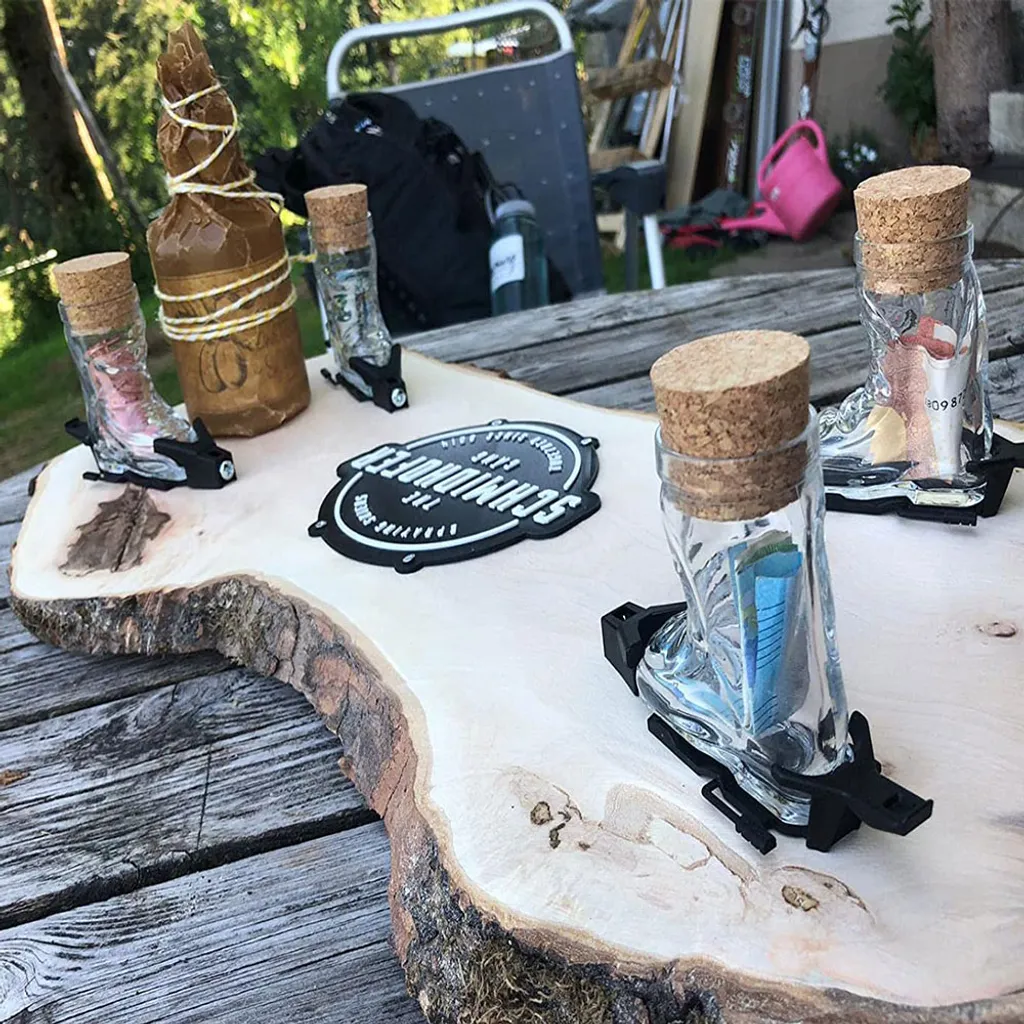 1 Schnapsglas In Ski Form Mit Bindung Und Umhängeband Der Absolute Hingucker – Bild 4