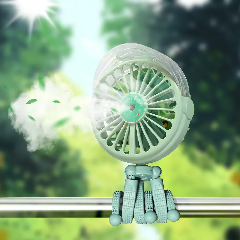 CMYBABEE USB Ventilator Handventilator Mini Fan, Ventilator Und Befeuchter 2 In 1 Design Clip Ventilator Für Kinderwagen, Zuhause & Büro