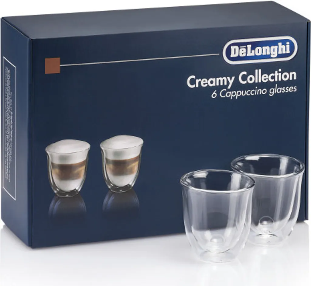 De'Longhi Delonghi Creamy Collection Box 6er Set Cappuccino Gläser DLSC301 (1er Pack) – Bild 3