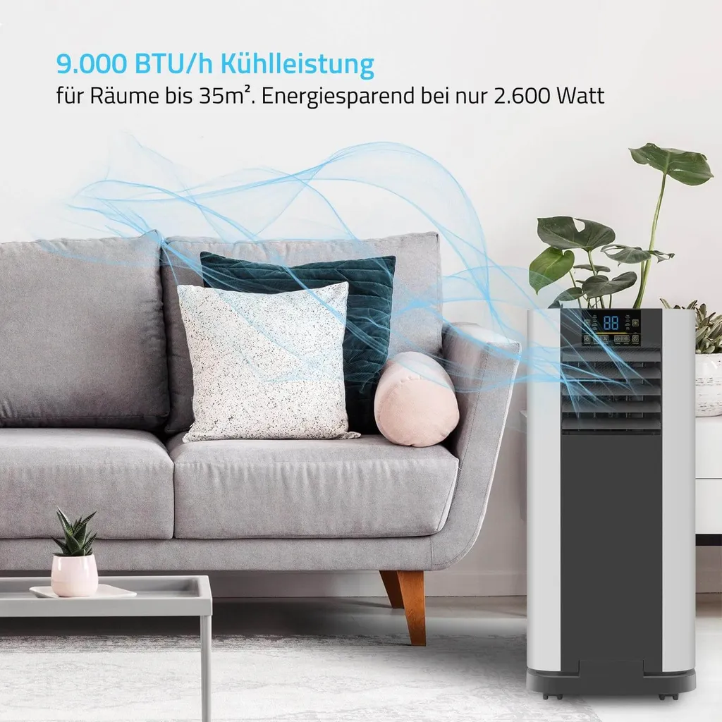 Home Deluxe 4in1 Mobile Klimaanlage Klimagerät Mit Fensterabdichtung + Timer – Bild 5