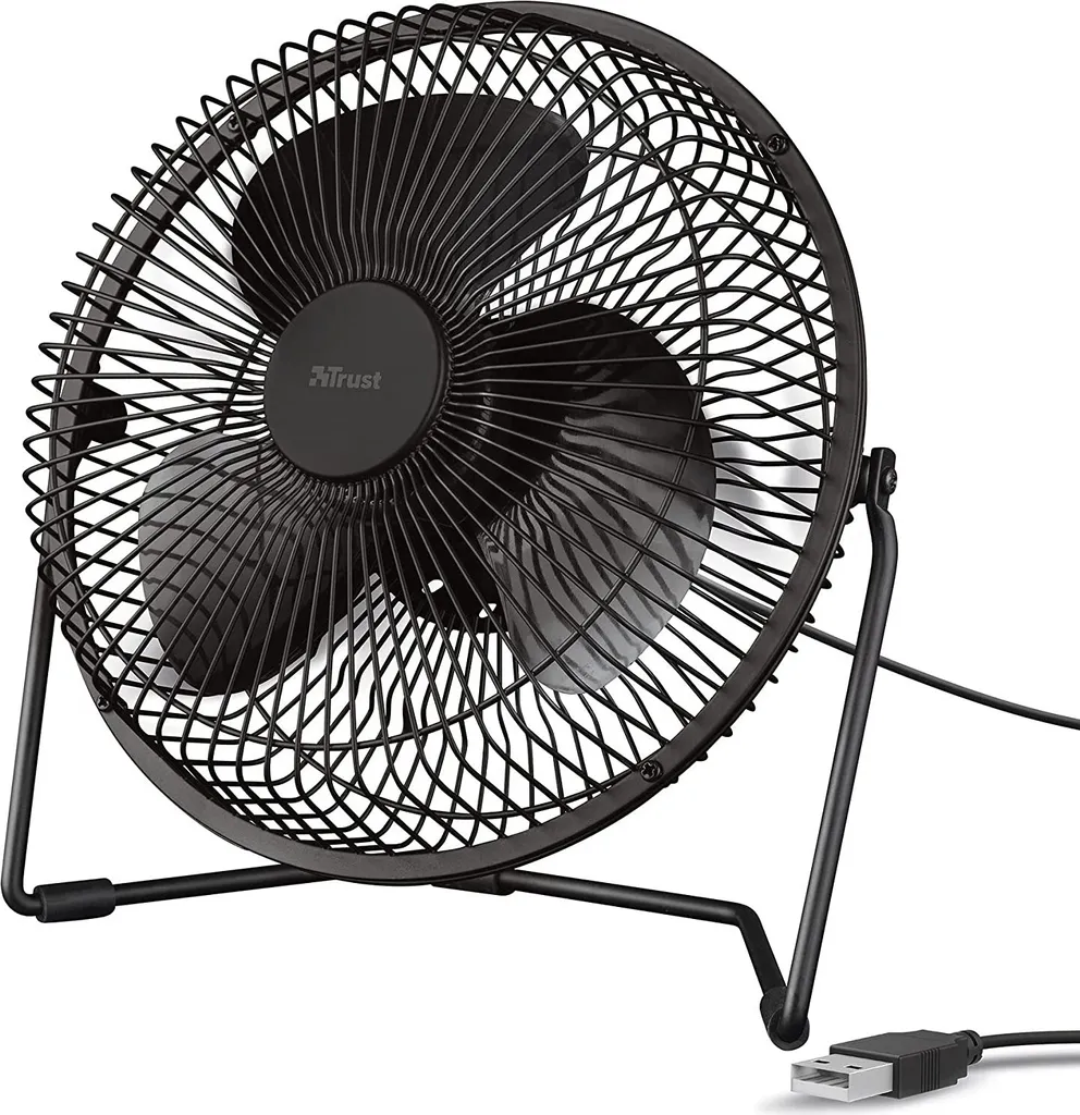 Trust Blaze USB-Kühllüfter, Einstellbare Geschwindigkeit, 120 Cm Kabel - Schwarz